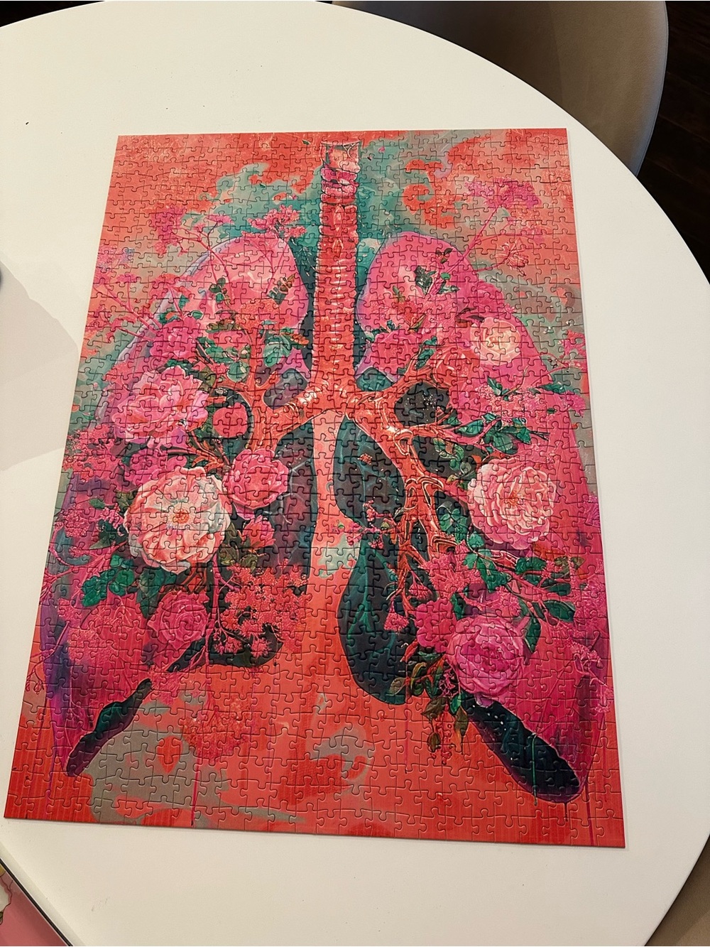 Floral Lungs Puzzle Print